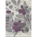 Lbaiet Lbaiet LP964G57 5 x 7 ft. Lapland Collection Power Loom Machine Made Amy Grey Floral Rectangle Rug LP964G57